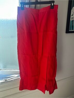 Madewell Red Midi Skirt